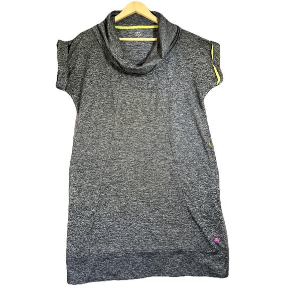 Athleta Pink Lotus Dress Medium Gray Yellow Athletic Stretch Performance Hiking - Picture 1 of 11